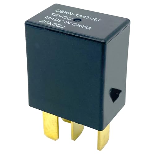 1-Pack G8HN-1A4T-RJ Relay – 30A 12VDC 4-Pin SPST Automotive Relay – Compatible with Cars & Motorcycles – Fixes Headlight, Fuel Pump & P0615/P0335 Errors