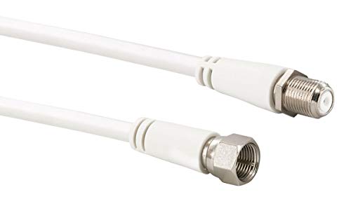 Schwaiger GmbH -KVCVHQ50 532- SAT-Antennen-Adapterkabel/ 5 m Anschlusskabel/konfektioniert/ 90 dB/ 2-Fach geschirmt/F-Stecker > F-Buchse/weiß