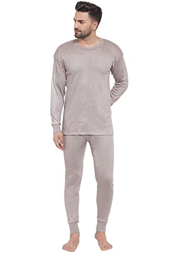 Image of UZARUS Men's Solid Thermal Set (Round Neck Vest and Trouser)