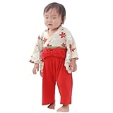 [KYOETSU] [キョウエツ] 袴ロンパース ロンパース ベビー 袴 女の子 (90, 3.桜クリーム)