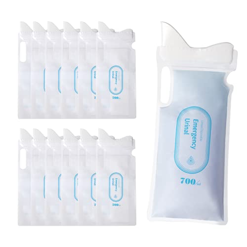 O-Warebaby 700 ML Sacs à Urine Jetables Sacs D'urine Jetables Sac à Urine d'urgence Jetable Sacs à Urine Toilettes pour Homme Femme Enfant 12 Pièces Cover
