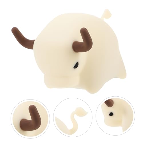 Lámpara de noche LED recargable USB diseño vaca miniatura 5
