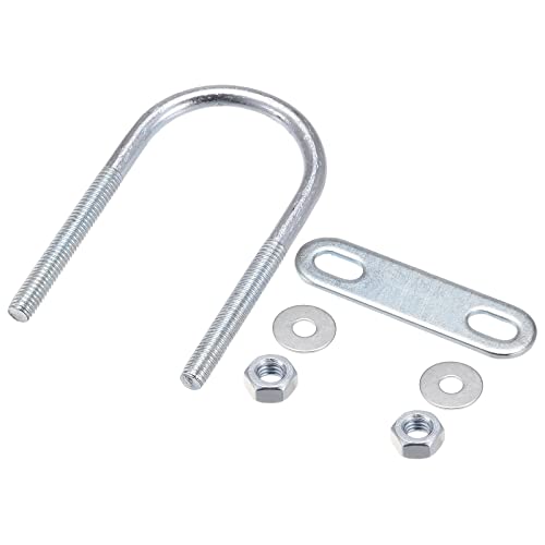 Image of METALLIXITY U Bolts 4 Sets (M6x34x75mm), Round U Bolt Steel with Accessories - for Construction, Pipe