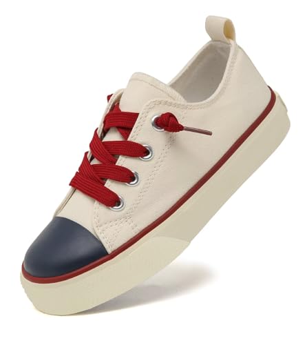 Toddler Cushioned Canvas Shoes Slip On Sneakers Soft and Durable Beige