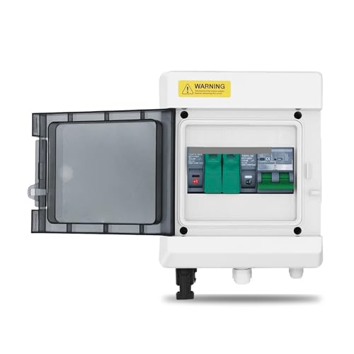 1pc 40A DC MCB Solar photovoltaic PV Combiner Box With Protection 6way 1 input 1 out DC 600V Fuse MCB SPD THKCTOXF