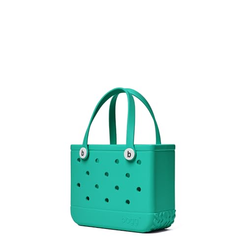 Image of BOGG BAG Bitty Small Tote - 11 inch x 8.5 inch x 4.5 inch - Durable, Washable, Tip-proof - Beach, Pool, Boat, Work, Sports (Cabana Boy with White Buttons)