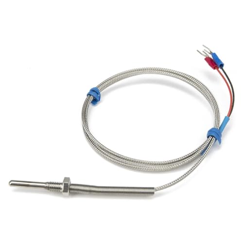 Sensor termopar tipo K con cable de 1m y rosca M8 para calor 2