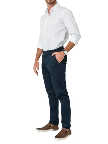 Calça Masculina Sarja Slim com Elastano - Esporte Fino (38, Bege)