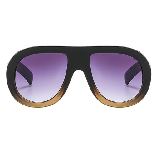 Image of Popular Fashion Pilot Sunglasses Women Retro Chunky Designer Men Punk Gradient Shades UV400 Oversized Sun Glasses