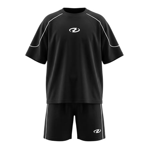 Image of Summer Clothes for Boys 2 Pcs, Letter Print Tops and Shorts Sports Casual Outfit Set for Kids