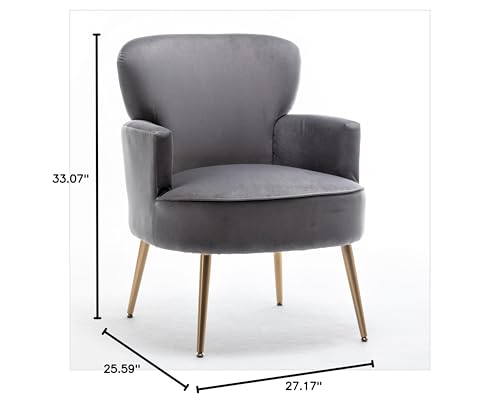 Sillón Plegable Terciopelo Gris miniatura 2