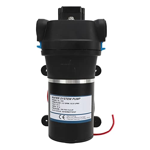 Diaphragm Water Pump DC12V 100psi 3.2GPM Water Pump Electric Micro Booster Positive Displacement Pump Water Transfer Pump