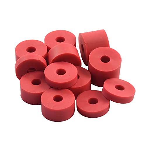 Hawkeng 6mm (M6) Super Soft Rubber Spacers Standoff Washers Shore A 38 (12 Pack) 4 x 15mm, 4 x 10mm, 2 x 5mm - Red - Image 4
