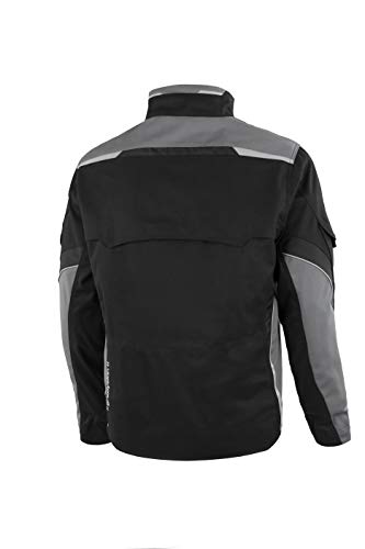Foto von Grizzlyskin Arbeitsjacke Iron Schwarz/Grau 54-56 – Unisex Workwear für Damen & Herren, Cordura-Schutzjacke mit vielen Taschen, Outdoor Jacke mit Reflexbiesen