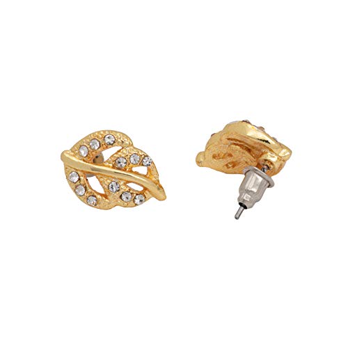 Gehena By - Tone Leaf Filigree Stud Earrings
