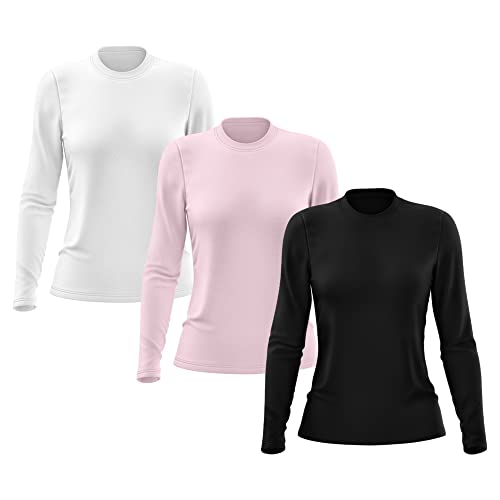 Kit 3 Camisetas Feminina Manga Longa Proteção Solar UV 50, Tamanho G
