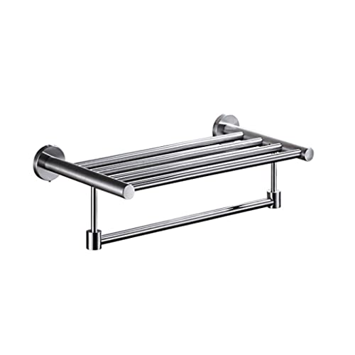 Support de douche porte-serviettes mural avec cintre organisateur 50cm