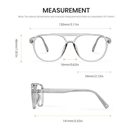 Image of Cyxus Aviator Blue Light Glasses for Women Men Reduce Eye Strain 8196 | Eye Protection,UV Protection,Retro Pilot Frame,Ideal for Office Work Daily Wear