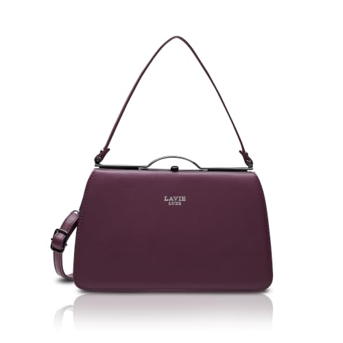 Image of Lavie Luxe Women's Book Satchel Frame Satchel Handbag | Satchel Bag for Work | Ladies Purse | Stylish Shoulder Bag | Gift For Women