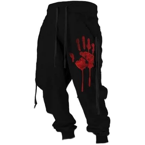 LOAIHA Black Baggy Sweatpants Men 3D Graphic Pants Casual Graphic Sweatpants Elastic Waist Street Joggers Drawstring Fasion Colorblock Jogger Pants for Men Graphic Stretchy Joggers,Black,3XL Cover