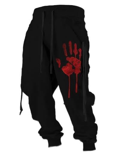 LOAIHA Mens Baggy Sweatpants Elastic Drawstring Pants for Men Retro Graphic Jogger Pants Casual Stretchy Sweatpants for Boys