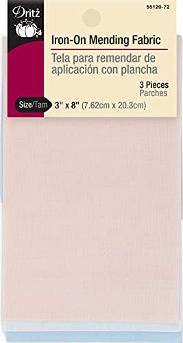 Dritz Iron-On Mending Tape, 3 x 8-Inch, 3 Count, Light Colors