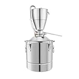 ASSICON Alcohol Still, Glass Distilling Distillery Kit for Alcohol with 304 Stainless Steel Tube &, Build-in Thermometer & Suitable for Teaching kit