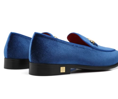 Image of Men's Velvet Loafers Wedding Party Prom Homecoming Shoes