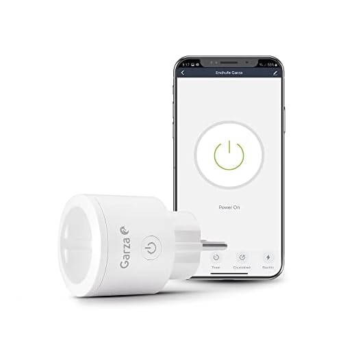 Garza Smart - Enchufe Wifi Inteligente, Programable, Wifi 2.4GHz, Con medidor de consumo, Control remoto por app y por voz Alexa/Google, Blanco