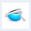 E07-folding White Mirrored Blue E07-folding White Mirrored Blue