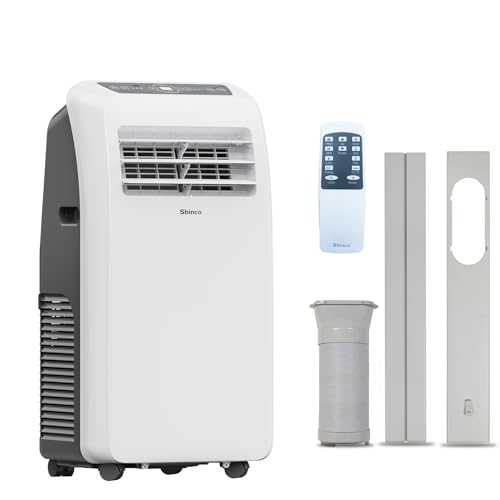 Image of Shinco 10,000 BTU Portable Air Conditioner - 3-in-1 Cool /Dehumidifier /Fan for Rooms Up to 400 sq.ft, Remote Control & 24H Timer, Compact AC Unit for Bedroom /Office