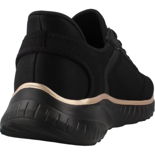 Skechers Damen Bobs Squad Chaos Current Muse Turnschuhe, Black Rose Gold Textile, 41 EU – Ansicht 3