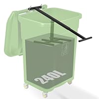 NEWTRY Manuelle Müllpresse, Müllverdichter für 120L-360L Mülltonne, Komprimiert Haushalts-, Küchen- und Gartenabfälle, Schwarz