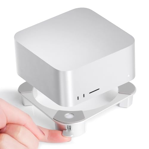 Soporte para Mac mini M4, M4 Pro, con botón de encendido de fácil acceso, disipación de calor, estable, antideslizante y organización de escritorio, ventilación de refrigeración, compatible con Mac