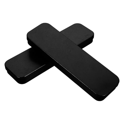 OSALADI Boîte À Crayons En Fer Blanc 2 Pièces Organisateur De Papeterie Portable Avec Couvercle Facile À Ouvrir Pour Bureau École Et Rangement De Stylos