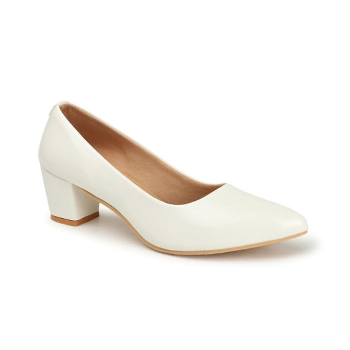 Image of Women Block Heel Pumps | Comfortable Office Wear Heels | Stylish Slip-On Casual Heels for Women