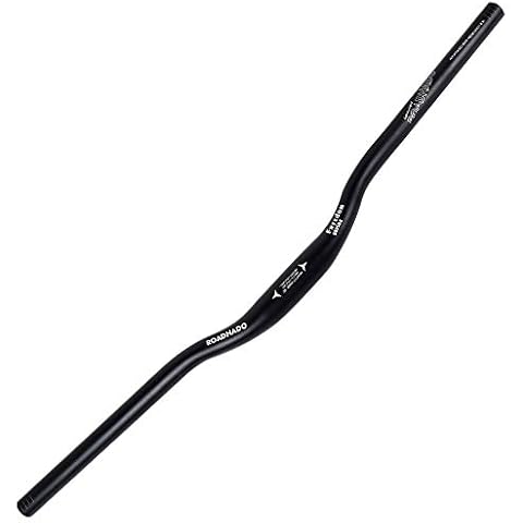 ROADNADO Bicycle Handlebar 31.8 mm Aluminium Alloy 720 mm / 740 mm / 760 mm / 780 mm Handlebar Riser Bar for Road Bike MTB Mountain Bikes (Black) Cover