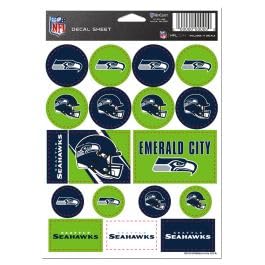 Seattle Seahawks foglio di adesivi in vinile 12,7 x 17,8 cm