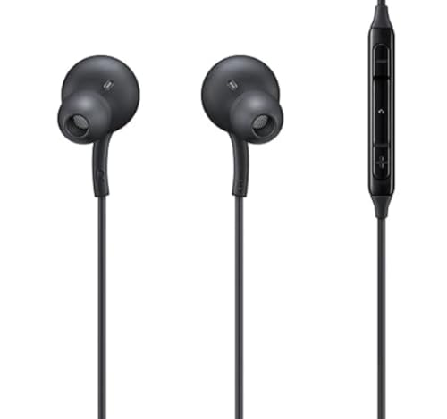 Image of Original Type-C Wired for Samsung Earphones EO-IC100 Clear Audio, Mic with Controls, Noise Cancelling Design, Strong Durable Cable (Black)