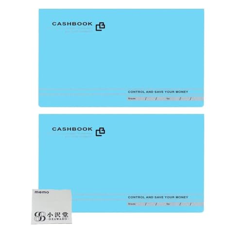 ダイゴー 通帳型キャッシュブック ブルー おこづかい帳 家計簿 金銭出納帳 62ページ 82×138mm OZAWAセット J1137