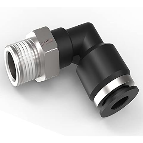 Utah Pneumatic Push-To-Connect Fittings 5/16 Or 8MM"Od 1/4 Npt Air Elbow Union Air Line Tube Fittings Push In Fitting Pneumatic Push Elbow(10 Pack ) Cover