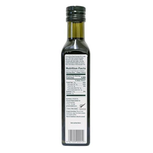 Image of Grove Extra Virgin Avocado Oil - Plant Based, Vegan, Gluten Free, 100% Natural, Cold Pressed, High Smoke Point, 16 Whole Avocados in Every Bottle (8.4oz, 250ml)