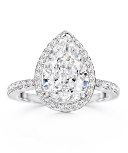 Bague de fiançailles poire 3ct en argent S925 Michooyel d'exception