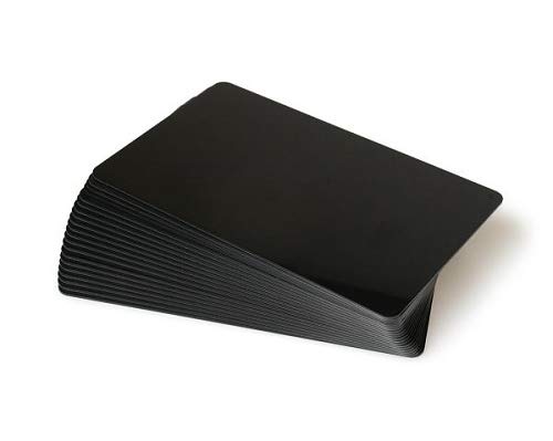 Identity-Plus: Blank Black PVC Micron 760 Card - Coloured Core (50)