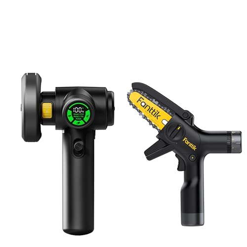 Fanttik M10 ACE Cordless Angle Grinder Brushless TurboLite W10 APEX External Rotor Brushless Motor Mini Chainsaw Cordless with 3 Speed Adjustment