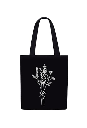 Image of DOODLE Premium Canvas Tote Bag for Women with Zip and Inner Pocket for Shopping, Office, Travel and Daily Use