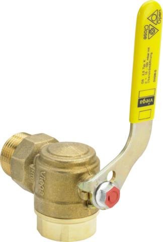 Klint - Válvula de bola de contador de gas con válvula de control de flujo de gas, 1 ", 2,5 m³