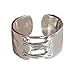 Silver Color Open Finger Ring String Bowtie Ribbon Pumk Wide Stripe For Women Her Fashion Jewelry Gift