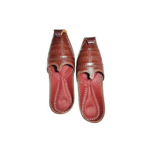 Image of Sunking Traditional Handcrafted Black Leather Punjabi Jutti, Ethnic Rajasthani Men's Slip-on Shoes