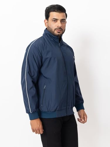 Image of OSCILLATE Casual Winter Wear Jackets For Men || Men's Solid Wind Cheater Jacket With Zipper || Ribbed Waist And Ribbed Wrist Cuffs For Perfect Fit || Casual And Sports Jacket